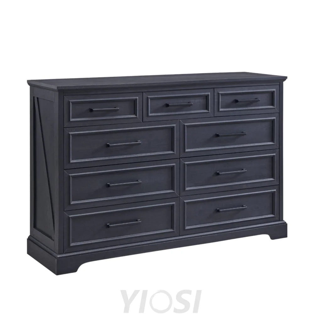 Farmhouse 9-Drawer Dresser with Roman Column