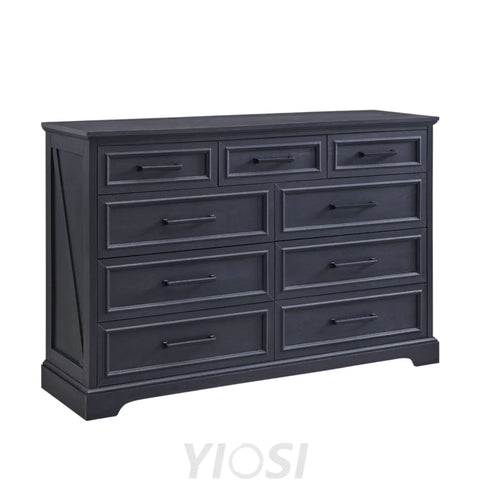 Farmhouse 9-Drawer Dresser with Roman Column