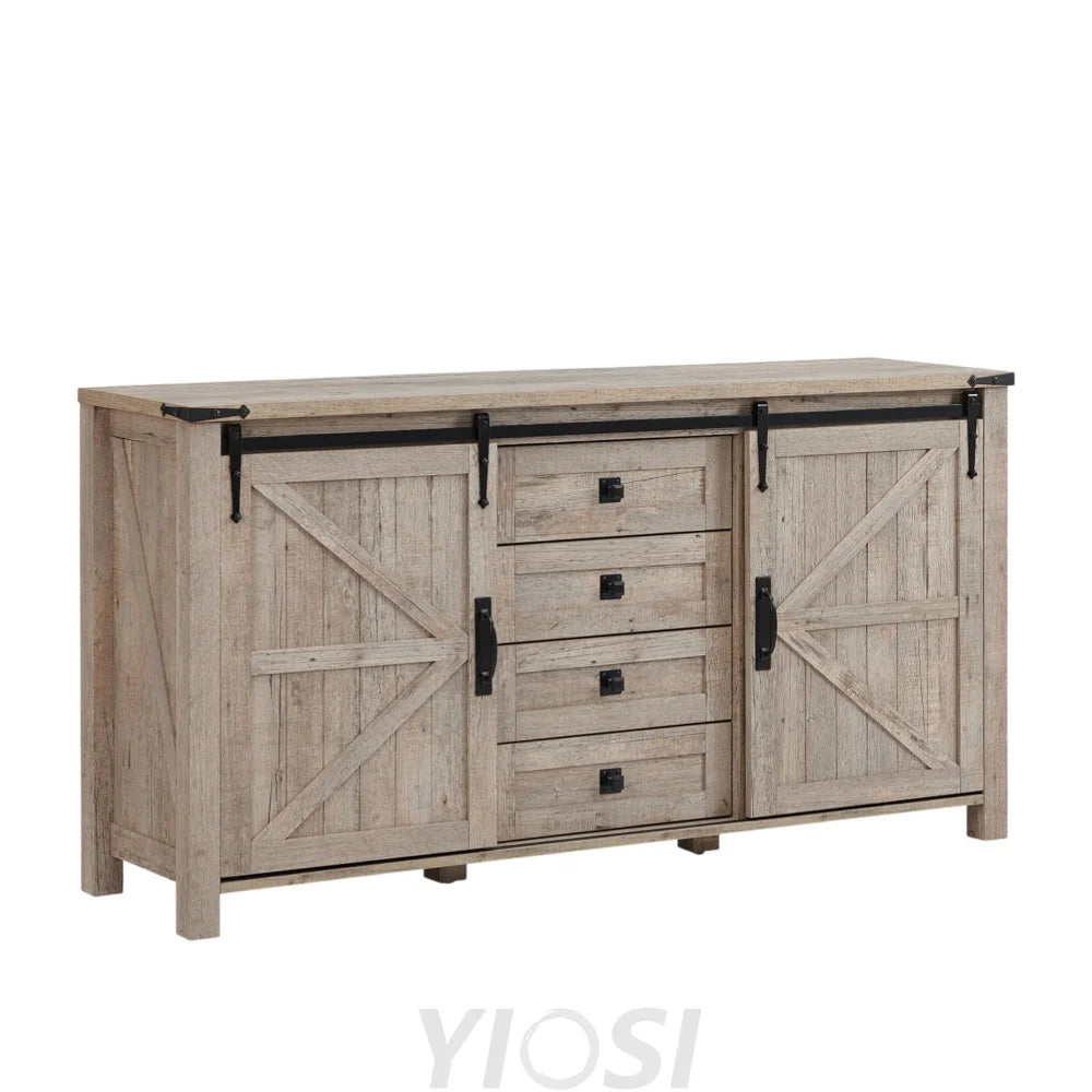 Farmhouse Dresser with Barn Doors 60’’