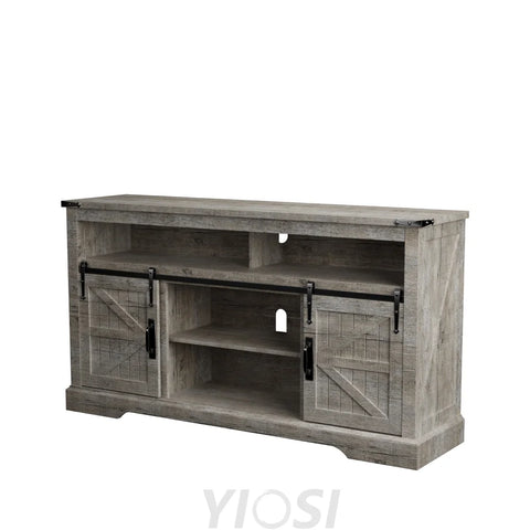 Farmhouse Entertainment Center for 65 Inch TV Stand with Barn Door
