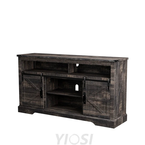 Farmhouse Entertainment Center for 65 Inch TV Stand with Barn Door