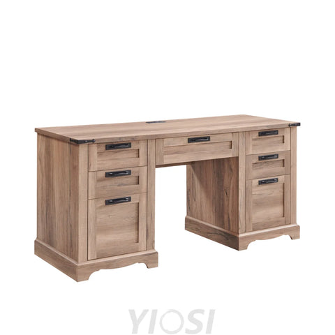 Farmhouse Executive Desk 60’’ with Charging Station