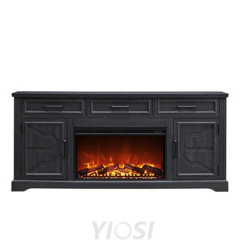 Farmhouse Fireplace TV Stand Entertainment Center
