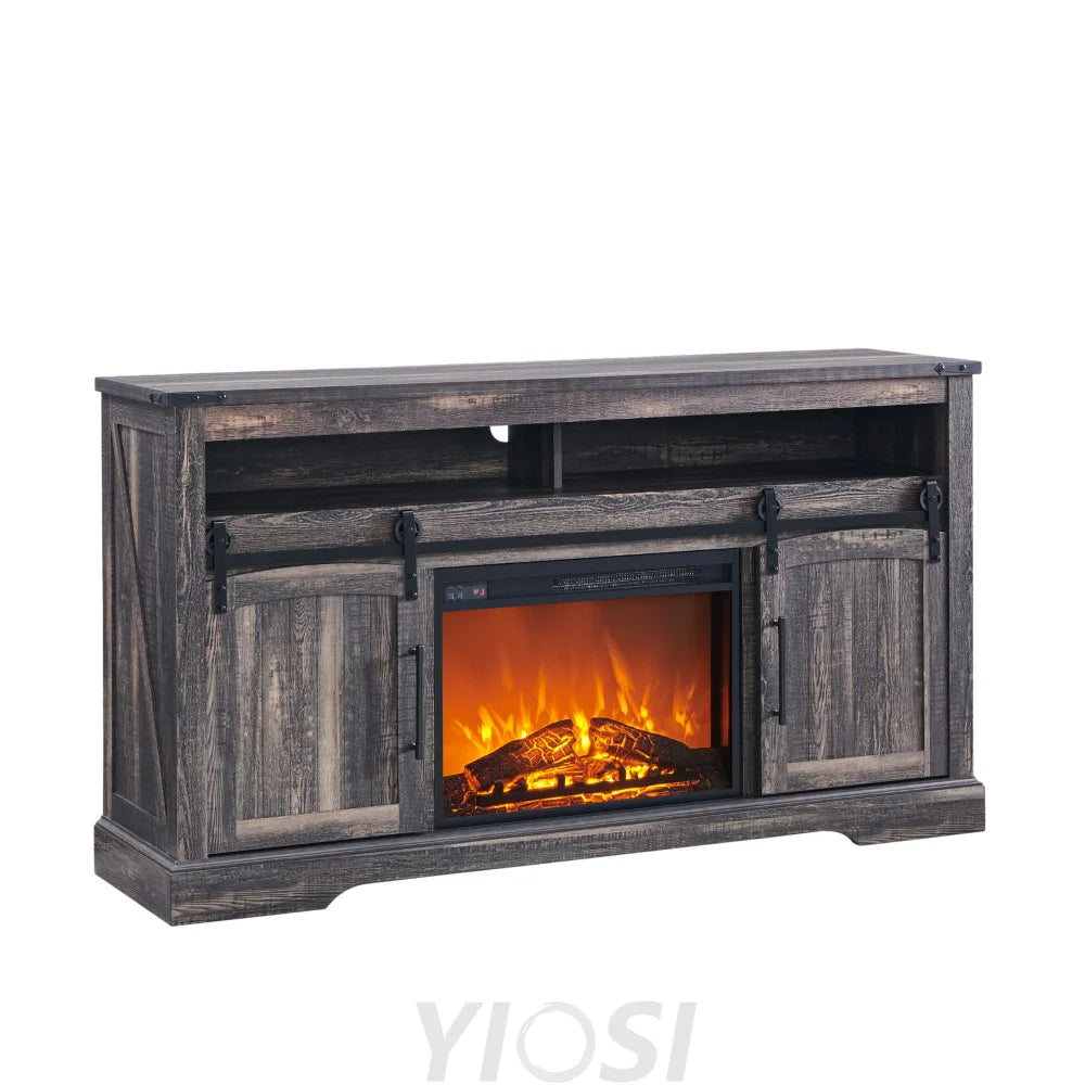 Farmhouse Fireplace TV Stand for 70 Inch TV