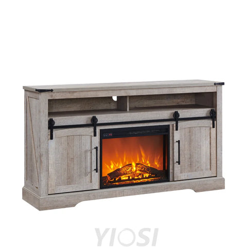 Farmhouse Fireplace TV Stand for 70 Inch TV