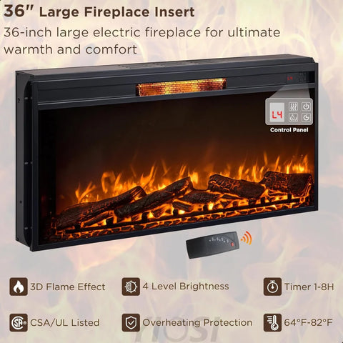 Farmhouse Fireplace TV Stand for 80 Inch TV with Storage