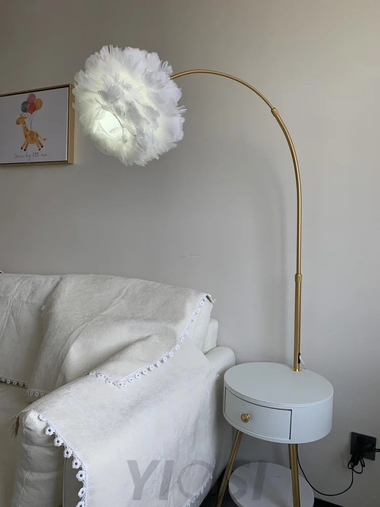 Feather Drawer Floor Lamp ∅ 15″ - Feather-1-Yiosilamp