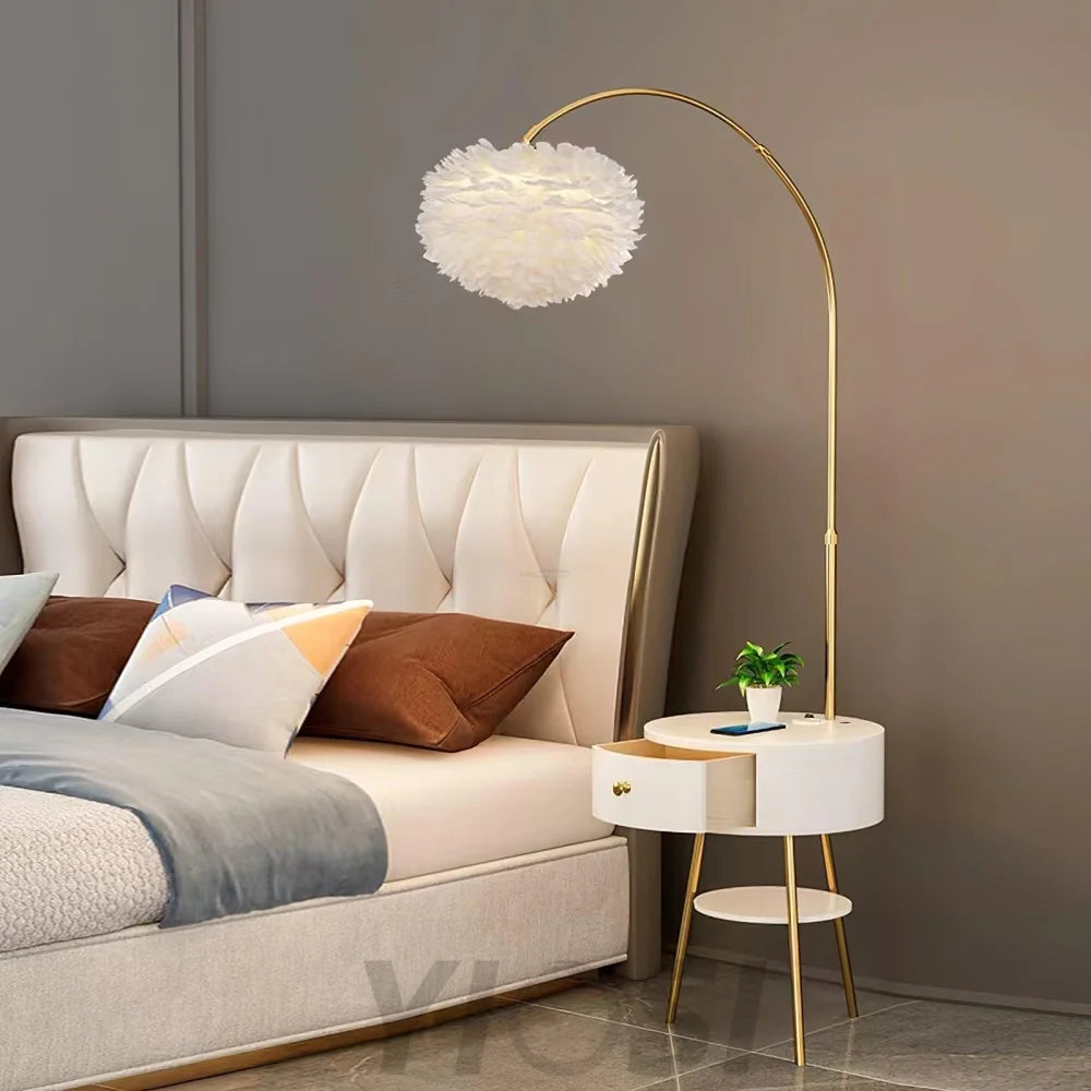 Feather Drawer Floor Lamp ∅ 15″ - Feather-1-Yiosilamp