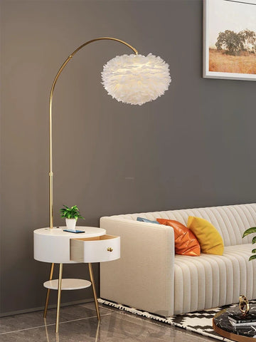 Feather Drawer Floor Lamp ∅ 15″ - Feather-1-Yiosilamp