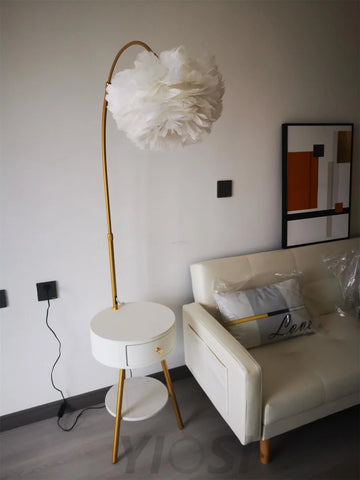 Feather Drawer Floor Lamp ∅ 15″ - Feather-1-Yiosilamp