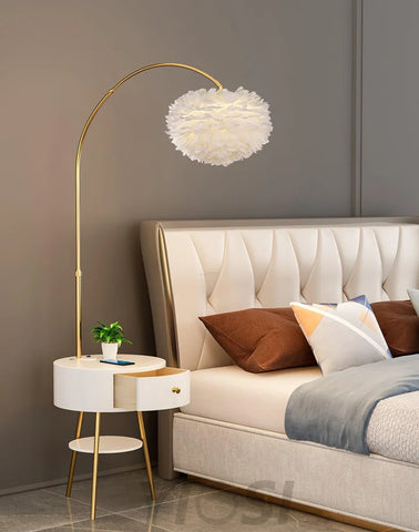 Feather Drawer Floor Lamp ∅ 15″ - Feather-1-Yiosilamp