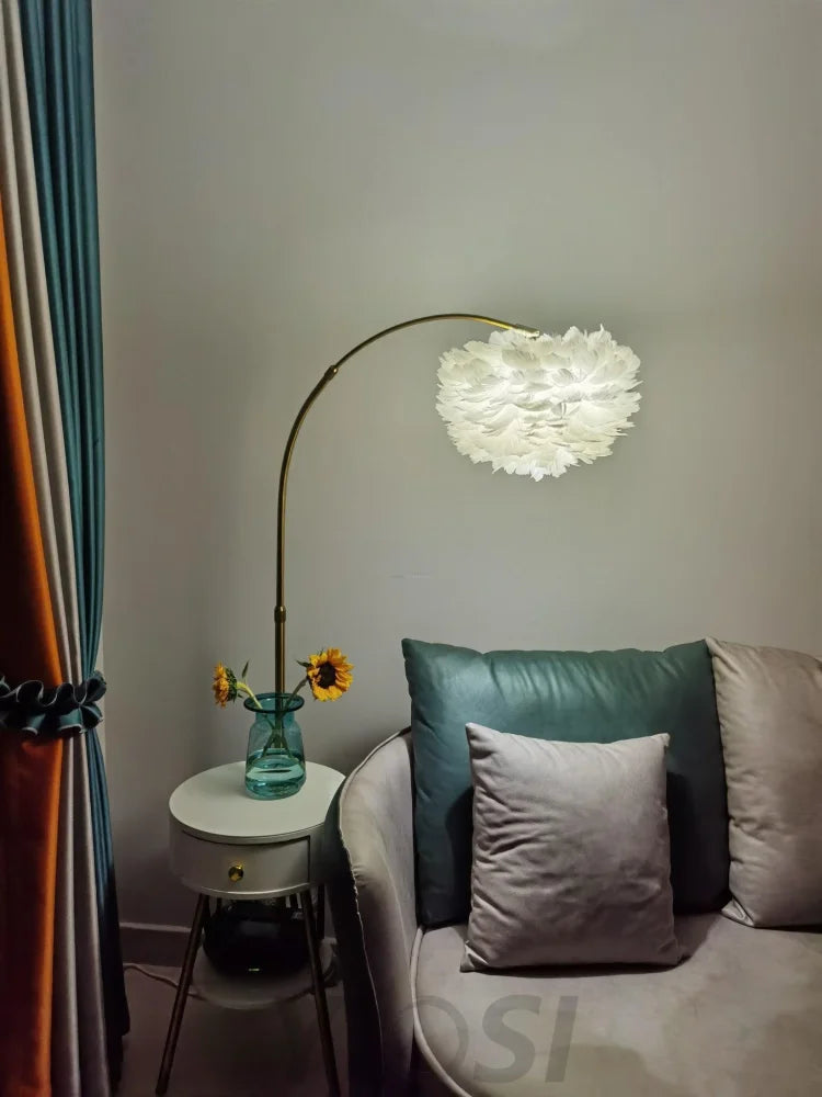 Feather Drawer Floor Lamp ∅ 15″ - Feather-1-Yiosilamp