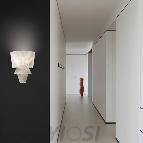 Felix Flo A Modern Alabaster Wall Sconce Light Fixtures