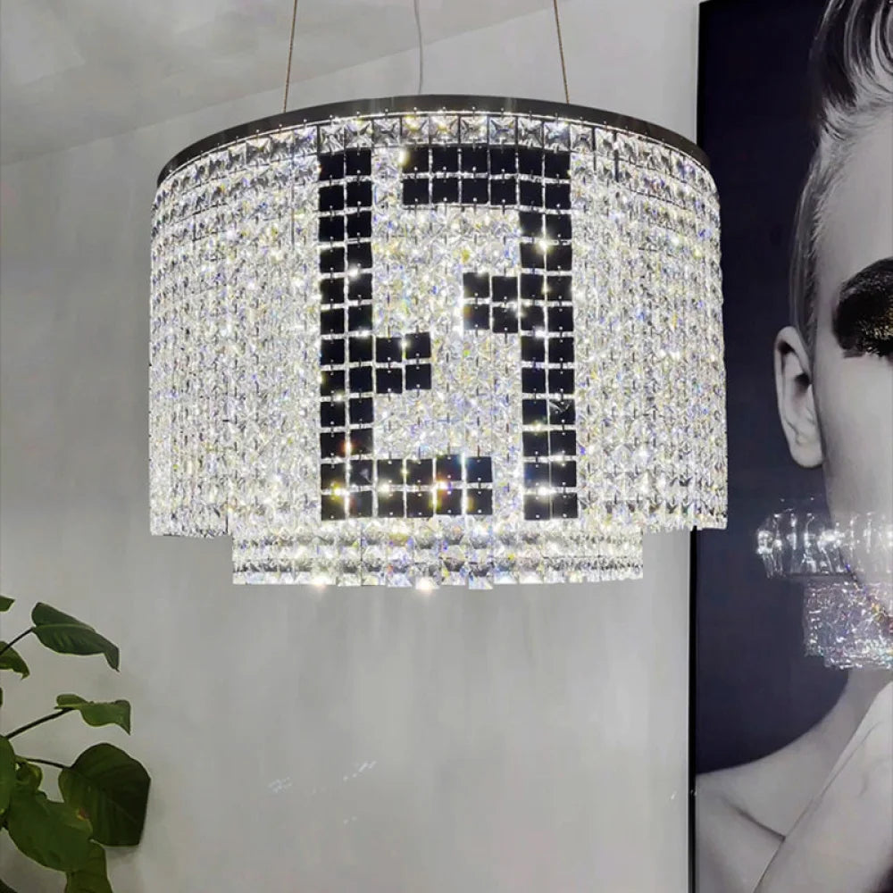 Fendy Modern Chrome Finish Crystal Chandelier 23’’ D / Pendant