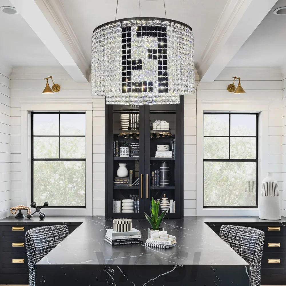 Fendy Modern Chrome Finish Crystal Chandelier