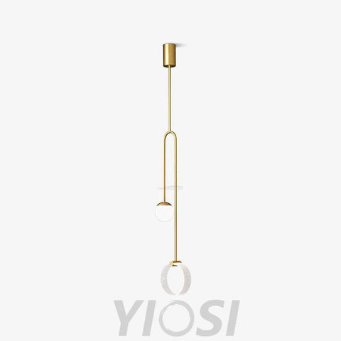 Ferra LED Pendant - Black, Brass, Earring-1-Yiosilamp