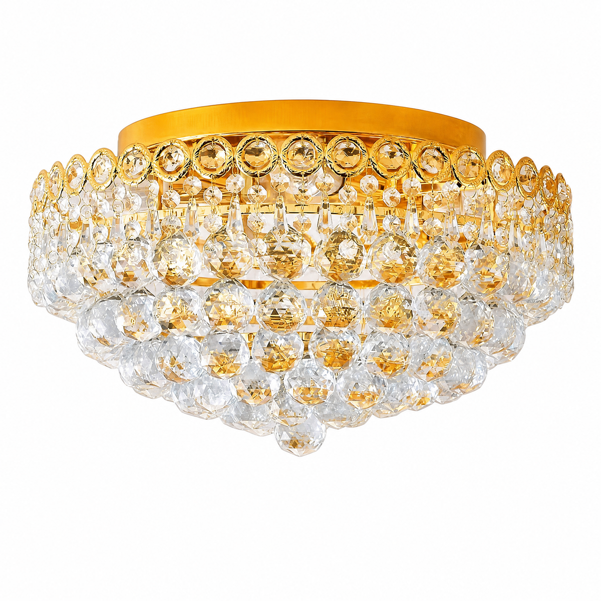 450 Pineapple Bead Ceiling Light - Gold