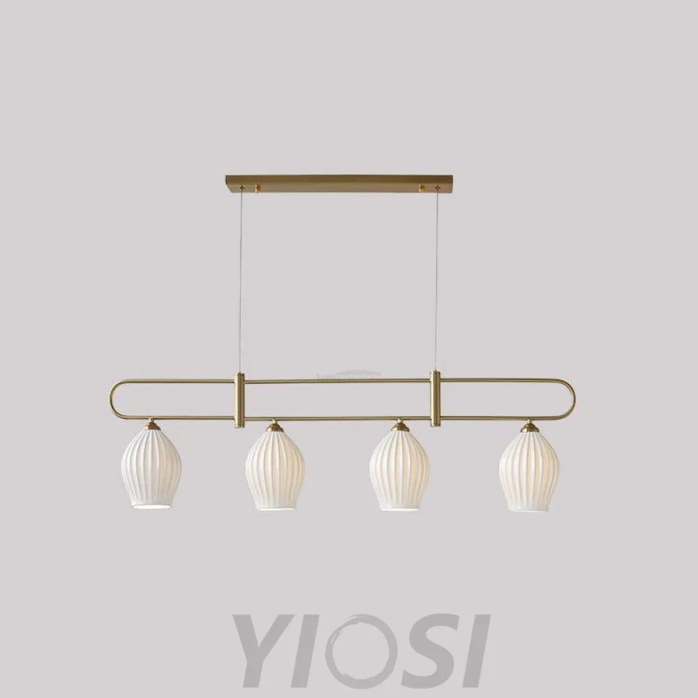Fin Pendant Light ∅ 35.4″ - Flower Ceramic-1-Yiosilamp