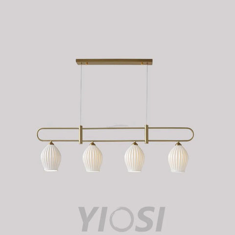 Fin Pendant Light ∅ 35.4″ - Flower Ceramic-1-Yiosilamp