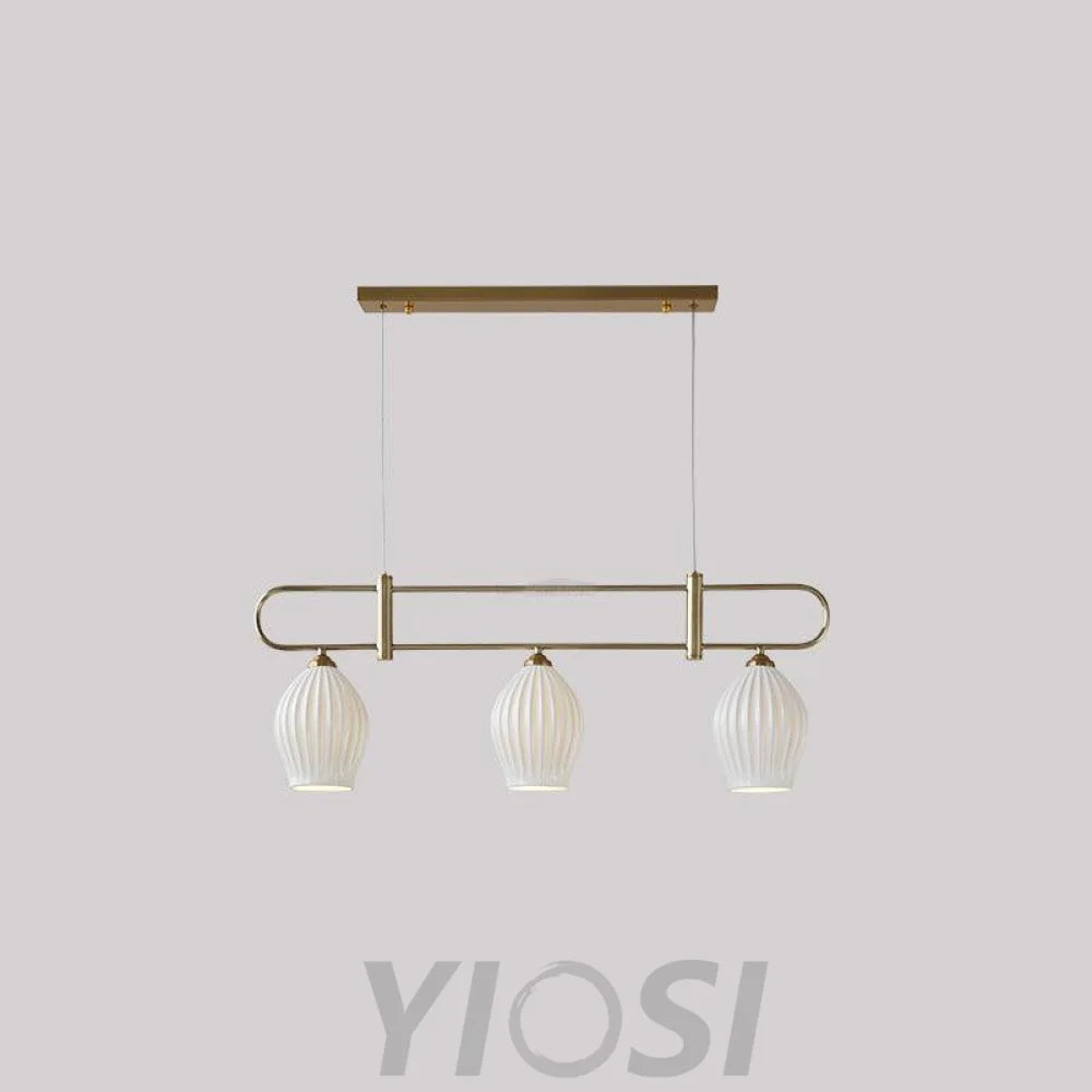 Fin Pendant Light ∅ 35.4″ - Flower Ceramic-1-Yiosilamp