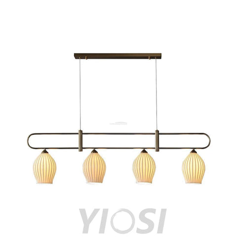 Fin Pendant Light ∅ 35.4″ - Flower Ceramic-1-Yiosilamp
