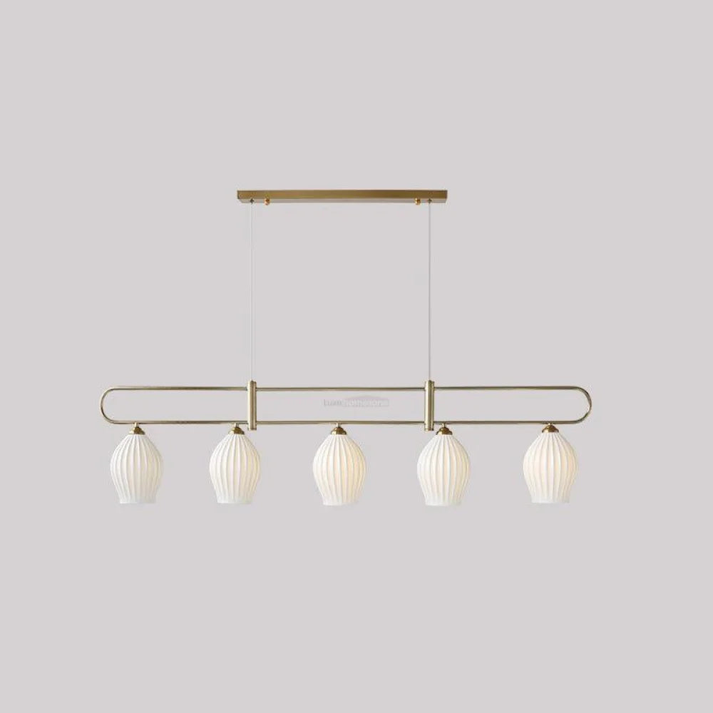 Fin Pendant Light ∅ 35.4″ - Flower Ceramic-1-Yiosilamp
