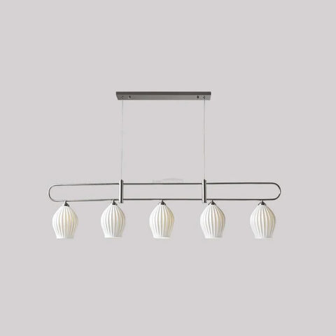 Fin Pendant Light ∅ 35.4″ - Flower Ceramic-1-Yiosilamp