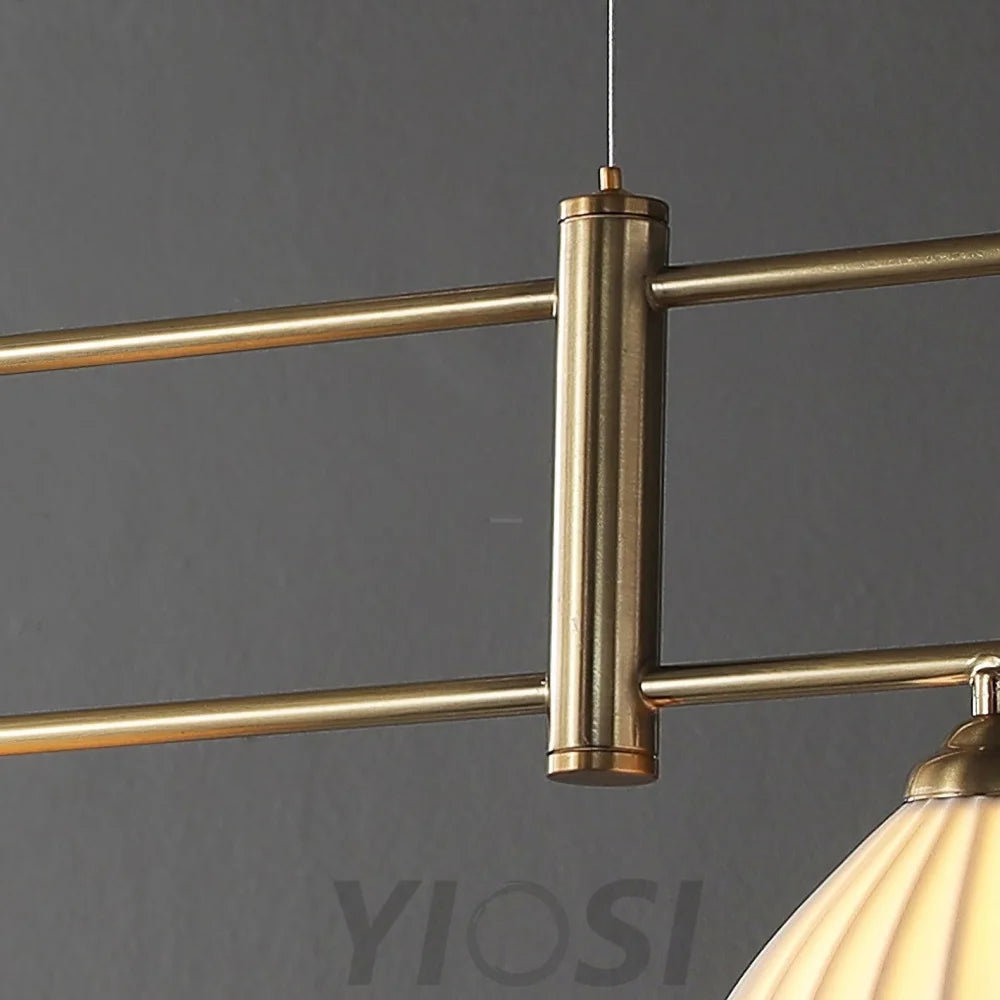 Fin Pendant Light ∅ 35.4″ - Flower Ceramic-1-Yiosilamp