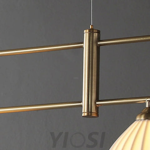 Fin Pendant Light ∅ 35.4″ - Flower Ceramic-1-Yiosilamp
