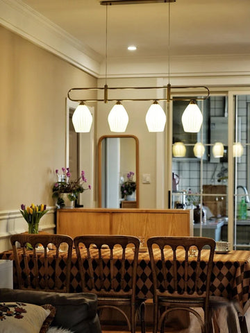 Fin Pendant Light ∅ 35.4″ - Flower Ceramic-1-Yiosilamp