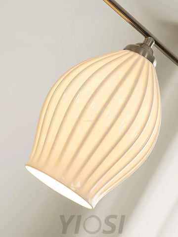 Fin Pendant Light ∅ 35.4″ - Flower Ceramic-1-Yiosilamp