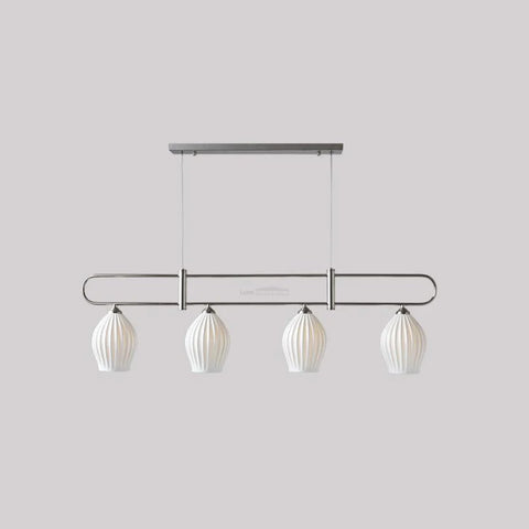 Fin Pendant Light ∅ 35.4″ - Flower Ceramic-1-Yiosilamp