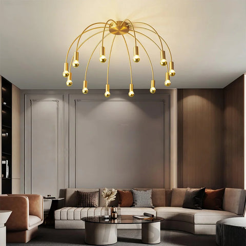 Fireworks Ceiling Lamp with 8/12/16 heads - Bend, Semi Flush Mounts-1-Yiosilamp