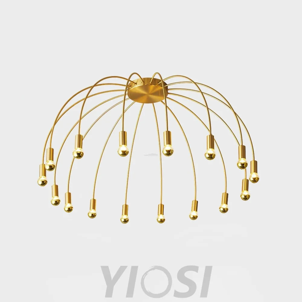 Fireworks Ceiling Lamp with 8/12/16 heads - Bend, Semi Flush Mounts-1-Yiosilamp