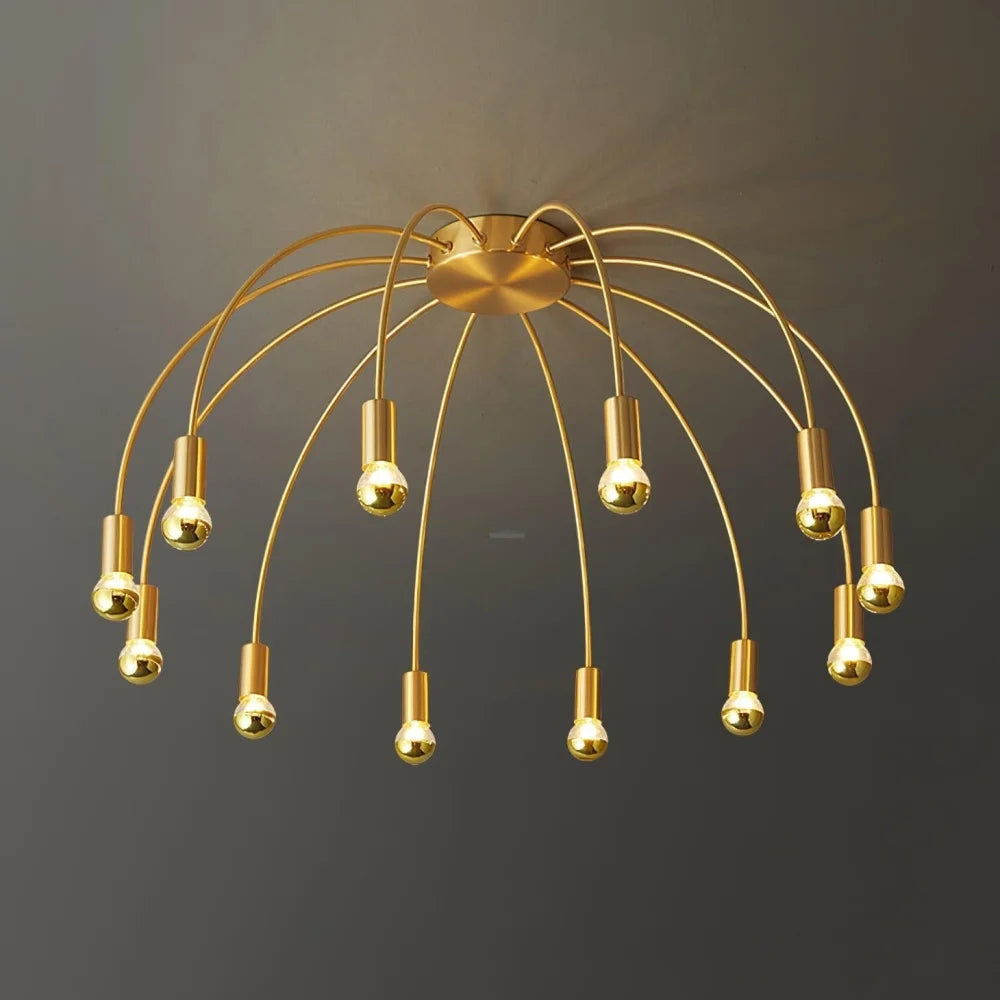 Fireworks Ceiling Lamp with 8/12/16 heads - Bend, Semi Flush Mounts-1-Yiosilamp