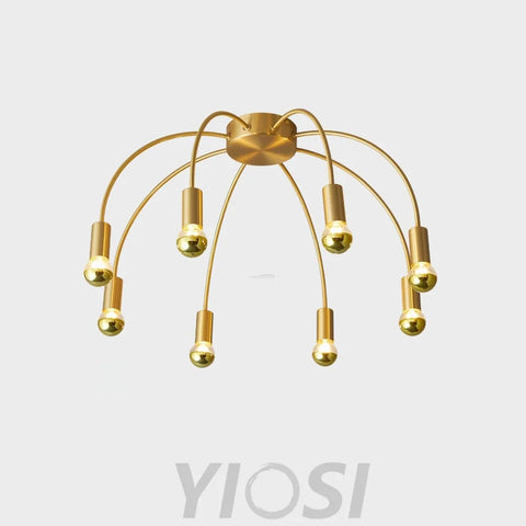 Fireworks Ceiling Lamp with 8/12/16 heads - Bend, Semi Flush Mounts-1-Yiosilamp