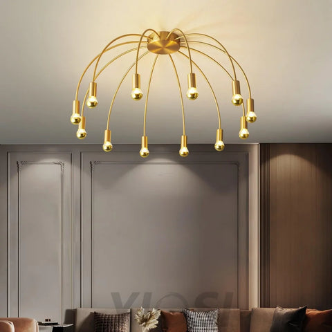 Fireworks Ceiling Lamp with 8/12/16 heads - Bend, Semi Flush Mounts-1-Yiosilamp