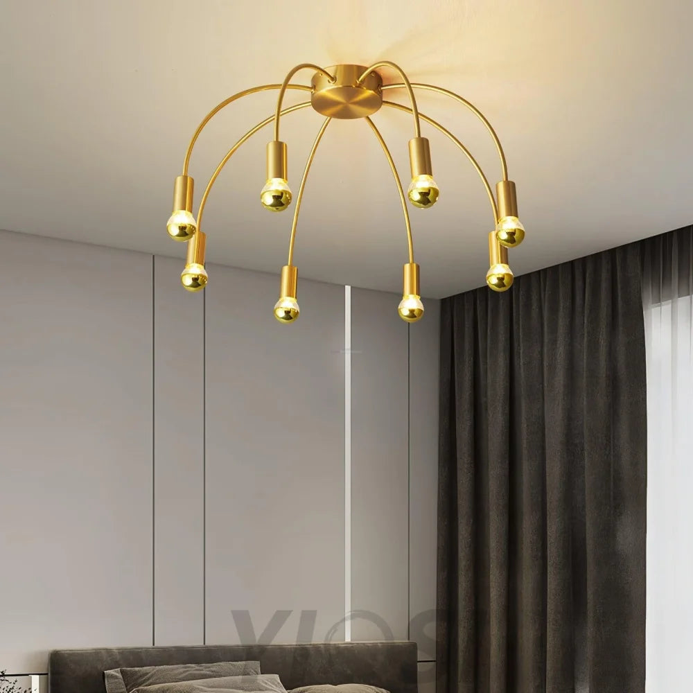 Fireworks Ceiling Lamp with 8/12/16 heads - Bend, Semi Flush Mounts-1-Yiosilamp
