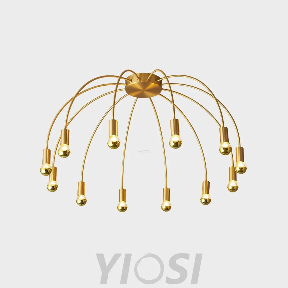 Fireworks Ceiling Lamp with 8/12/16 heads - Bend, Semi Flush Mounts-1-Yiosilamp