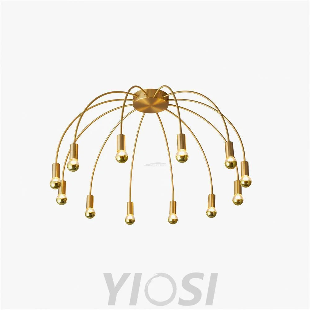 Fireworks Ceiling Lamp with 8/12/16 heads - Bend, Semi Flush Mounts-1-Yiosilamp