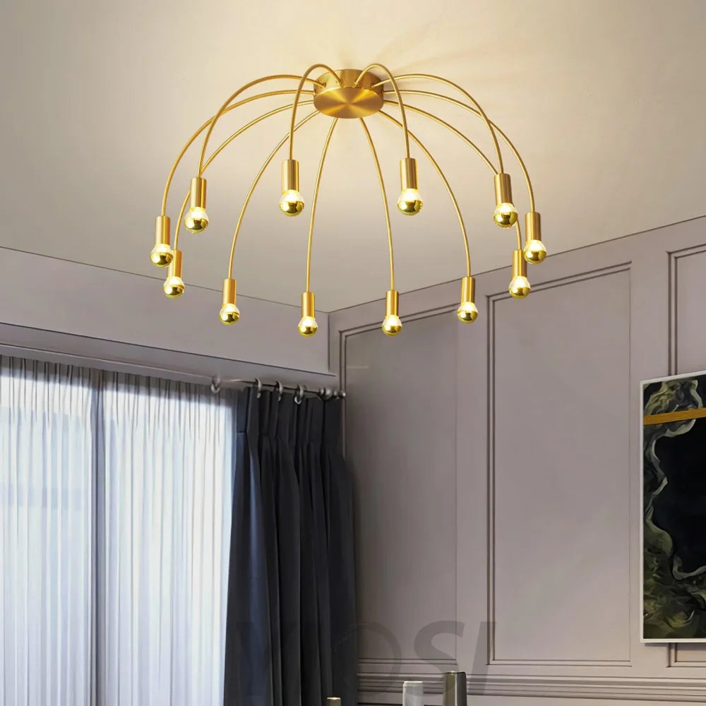 Fireworks Ceiling Lamp with 8/12/16 heads - Bend, Semi Flush Mounts-1-Yiosilamp