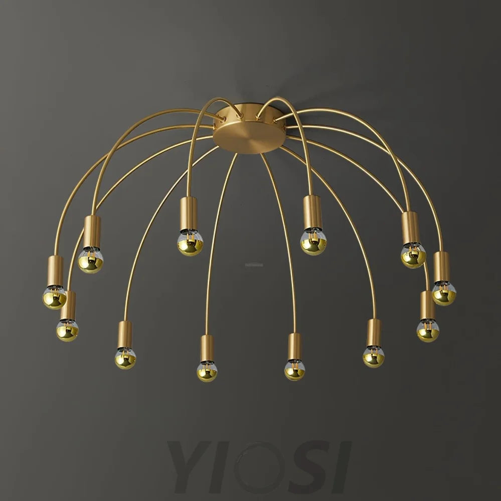 Fireworks Ceiling Lamp with 8/12/16 heads - Bend, Semi Flush Mounts-1-Yiosilamp