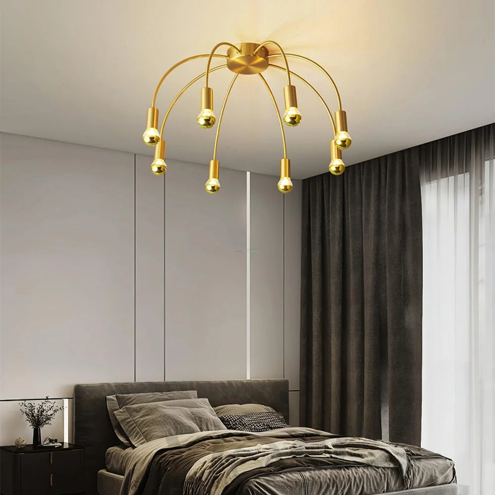 Fireworks Ceiling Lamp with 8/12/16 heads - Bend, Semi Flush Mounts-1-Yiosilamp