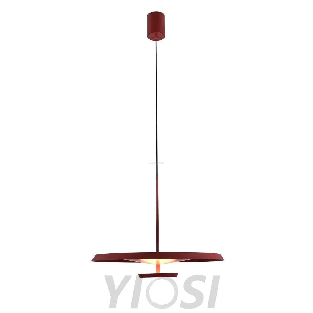 Flat Pendant Light ∅ 9.8″ - Earring-1-Yiosilamp