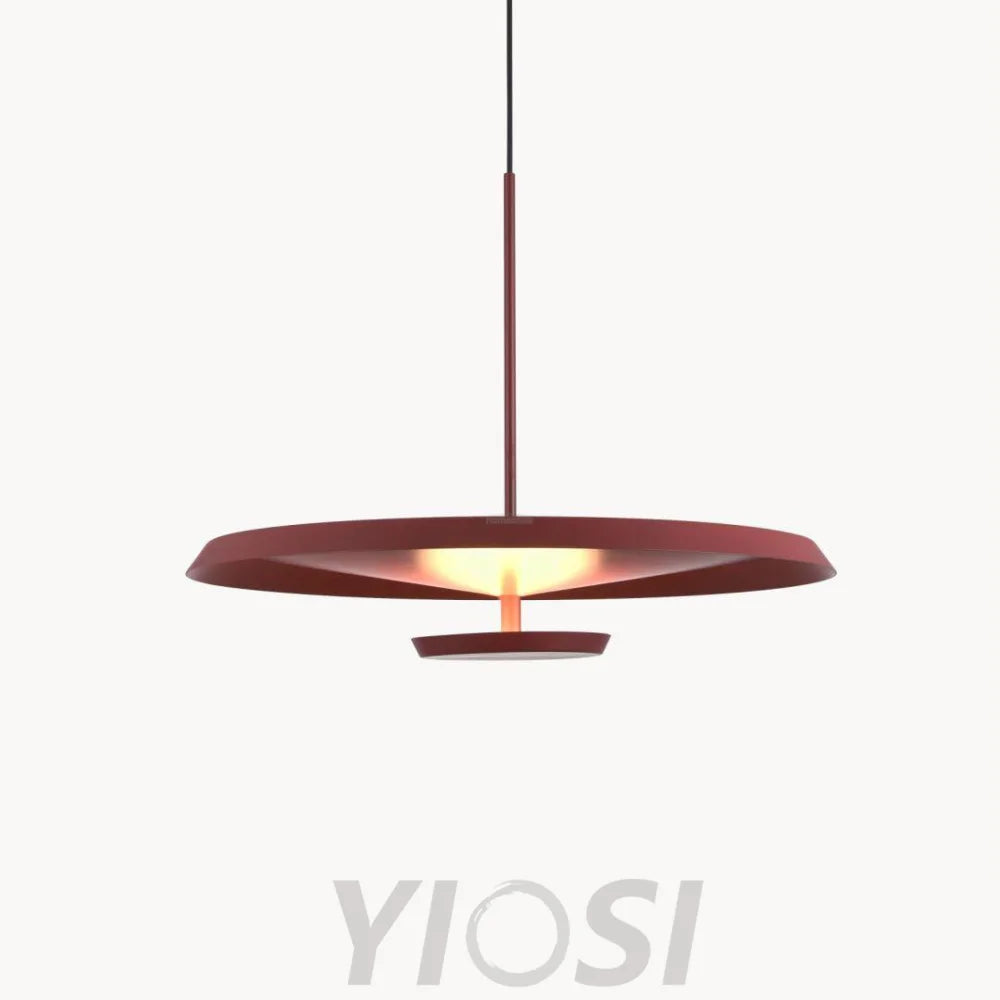 Flat Pendant Light ∅ 9.8″ - Earring-1-Yiosilamp