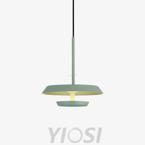 Flat Pendant Light ∅ 9.8″ - Earring-1-Yiosilamp