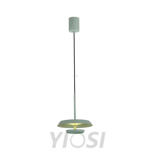 Flat Pendant Light ∅ 9.8″ - Earring-1-Yiosilamp