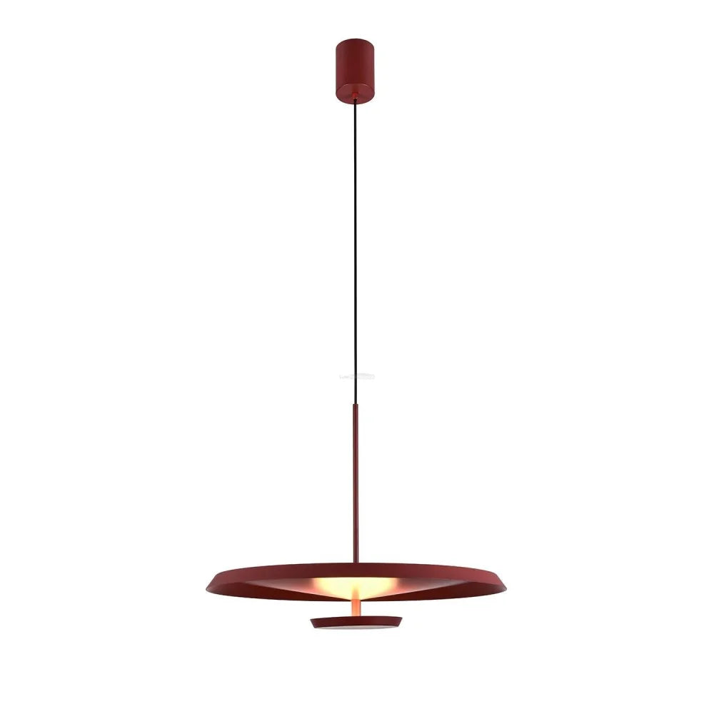 Flat Pendant Light ∅ 9.8″ - Earring-1-Yiosilamp