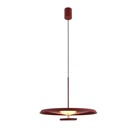 Flat Pendant Light ∅ 9.8″ - Earring-1-Yiosilamp