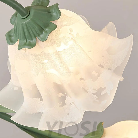 Flavian Ceiling Lamp with 6/10 heads - Green, Semi Flush Mounts, White-1-Yiosilamp